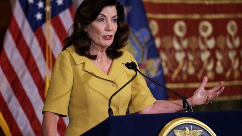 picture of governor hochul yellow suit
