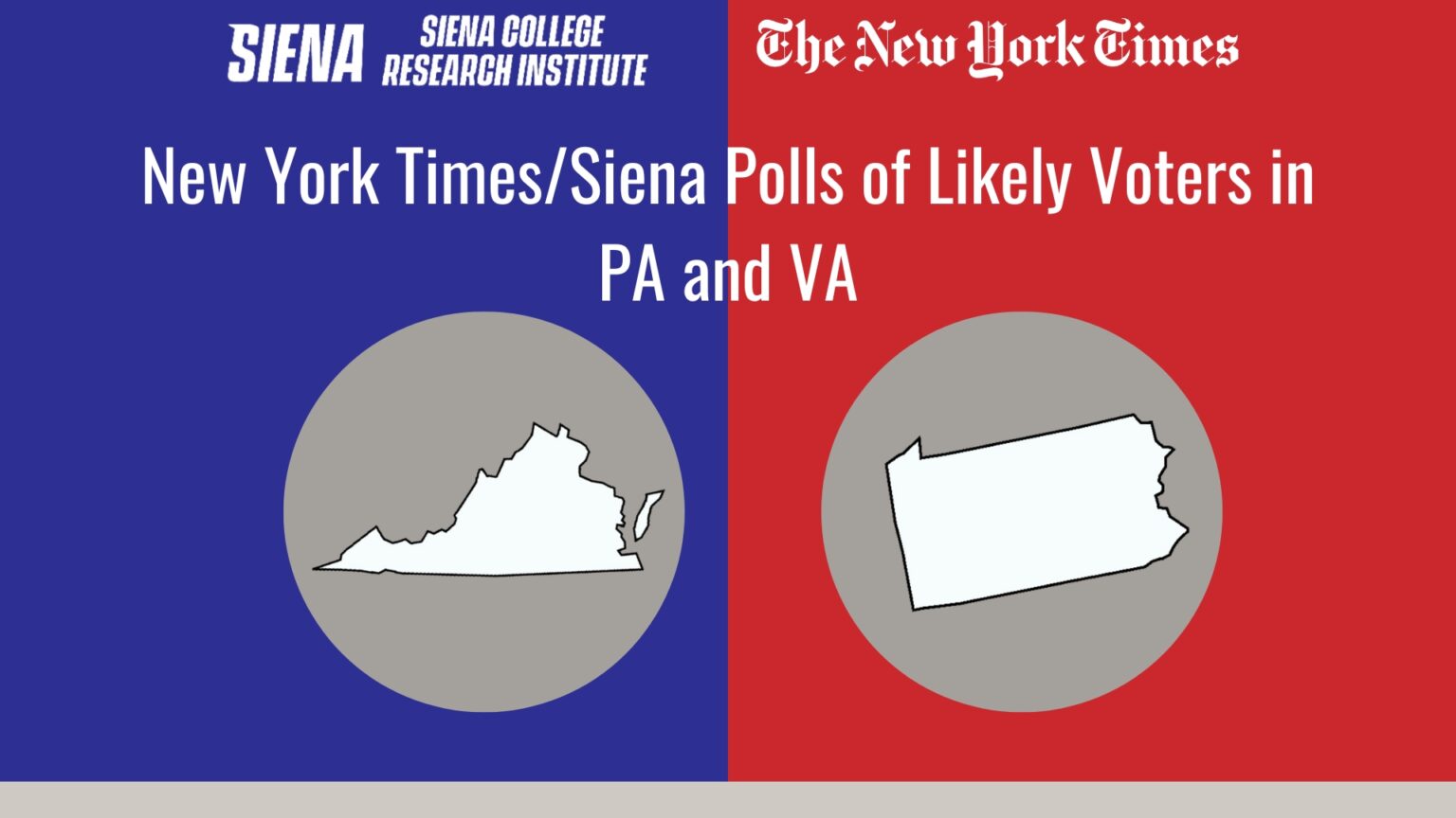 New York Times/Siena Polls of Likely Voters in PA and VA Siena